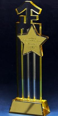 The Sin Chew Business Excellence Awards trophy. Photo courtesy: Sin Chew Daily