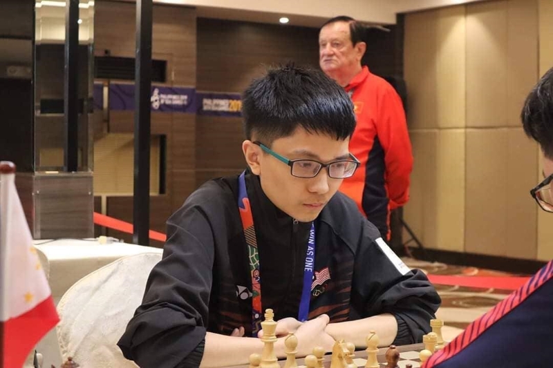 杨理天成功赢得男子国际西洋棋快棋金牌，而这也是大马在本届东运会的第12金。