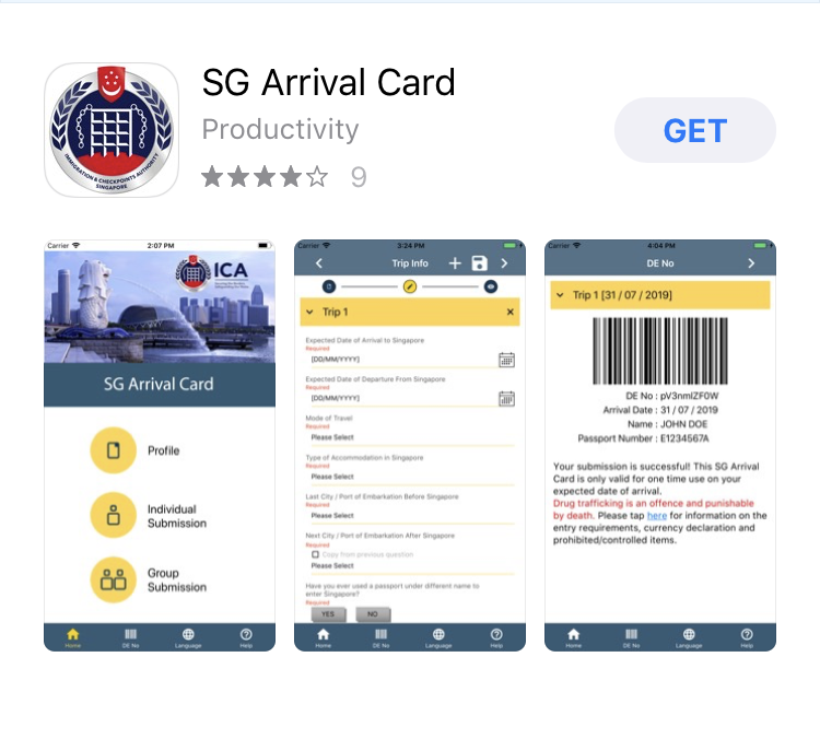 公众可下载名为“SG Arrival Card”的手机应用程式。