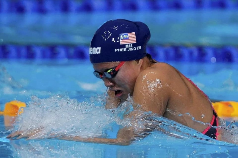 彭靖恩周四在自己不擅长的女子200公尺蛙泳夺得铜牌，令她信心大增。（照片来源：myteammas）