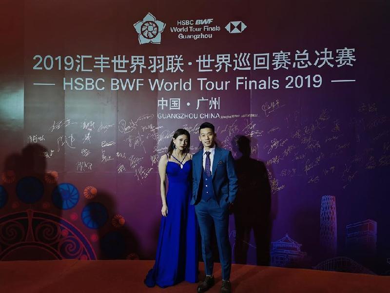 陈炳顺与吴柳莹出席广州年终总决赛晚宴兼年度颁奖晚会。