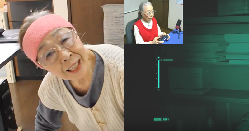 难以想象，89岁的老奶奶仍可以娴熟地操作PS4控制器。（互联网照片）