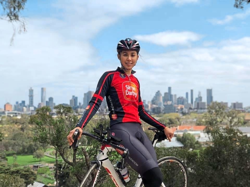 大马脚车新星阿妮丝日前在澳洲塔斯马尼亚邀请赛勇夺双冠，以佳绩结束2019年。（星报照片）