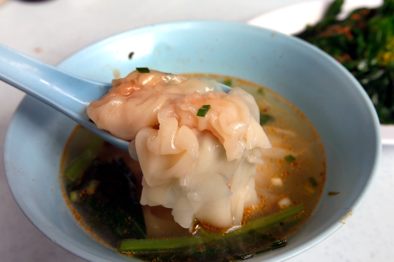 QQ虾云吞（7令吉，小份）
虾云吞里的虾肉十分弹牙，嚼劲十足，搭配清甜的汤头，送入嘴里味道极佳。