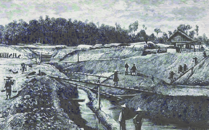 根据文献记载，霹雳太平甲必丹郑景贵曾拥有上万个苦力，其中最大的矿场就需要约5000名苦力来劳作。