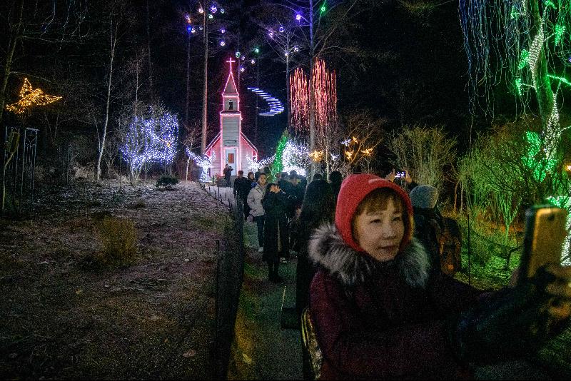 Visitors visit the annual light display at the 'Garden on Morning Calm' near Gapyeong, east of Seoul. Photo courtesy: AFP
