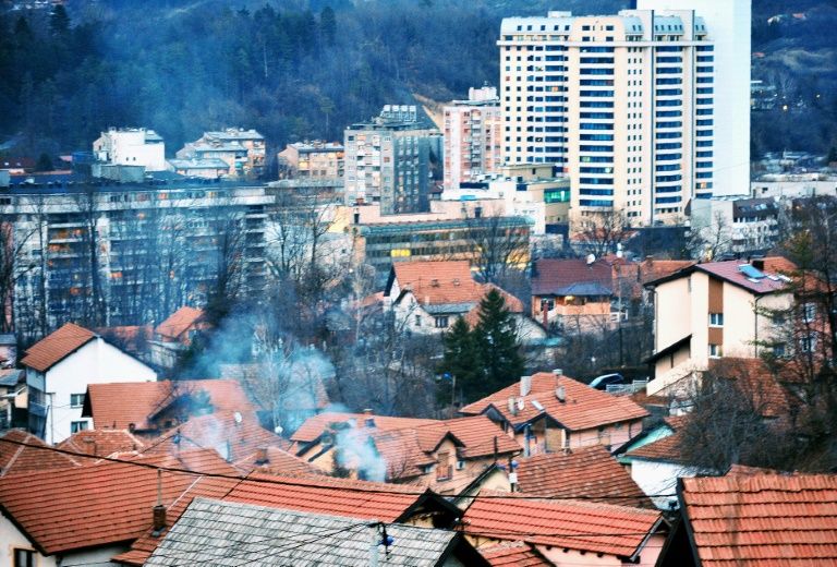 There have been protests this week in the Bosnian city of Tuzla. AFP