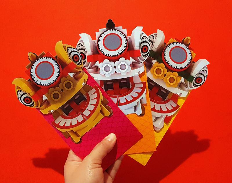 乐高与吉隆坡谷中城联合推出了舞狮设计的红包。