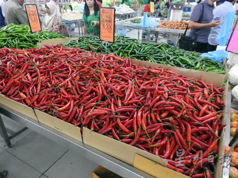 红辣椒今年被列入农历新年统制品。