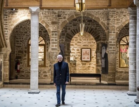 Andre Azoulay, adviser to the Moroccan king, poses for a picture at the 'Bayt Dakira' (House of Memory) Jewish museum, in Morocco's Atlantic coastal city of Essaouira. AFP