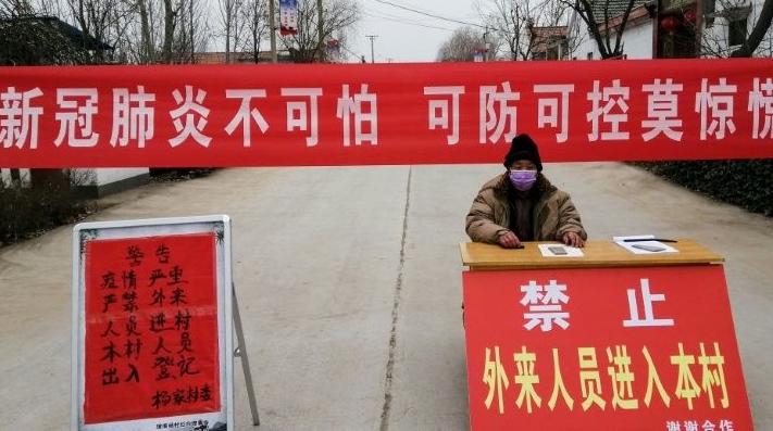 Unofficial checkpoints have been set up outside villages to stop outsiders bringing in the deadly virus. AFP Unofficial checkpoints have been set up outside villages to stop outsiders bringing in the deadly virus. AFP