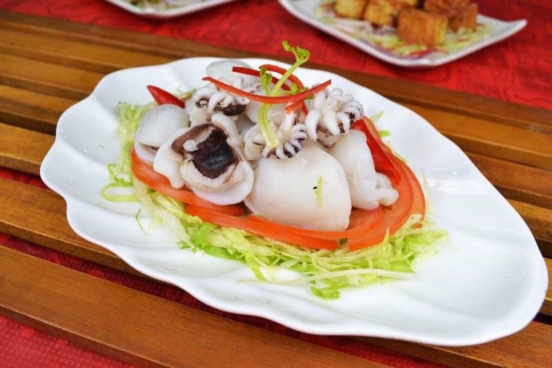 XO白灼墨鱼(RM28)XO白灼墨鱼味道鲜甜。