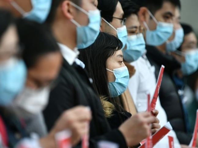 Hundreds of Hong Kong medical workers have gone on strike demanding a closure of the border with mainland China to reduce the spread of the new coronavirus. AFP Hundreds of Hong Kong medical workers have gone on strike demanding a closure of the border with mainland China to reduce the spread of the new coronavirus. AFP