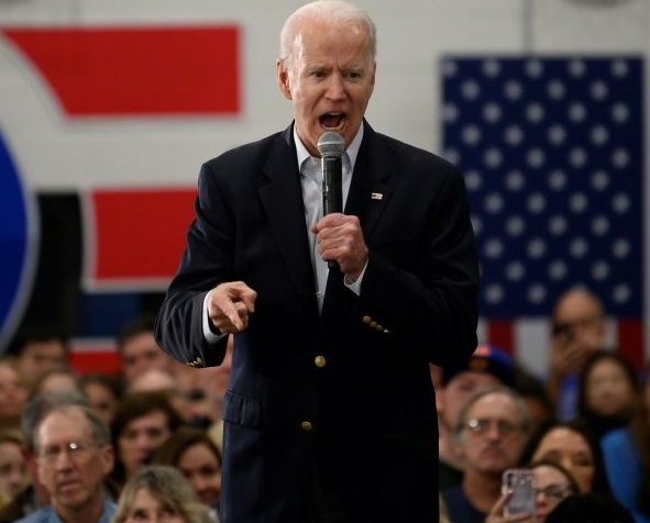 Joe Biden campaigns in West Des Moines, Iowa. AFP Joe Biden campaigns in West Des Moines, Iowa. AFP