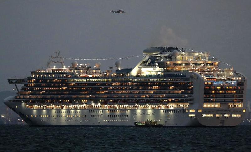 A passenger on the Diamond Princess has become an online star with humorous updates. AFP