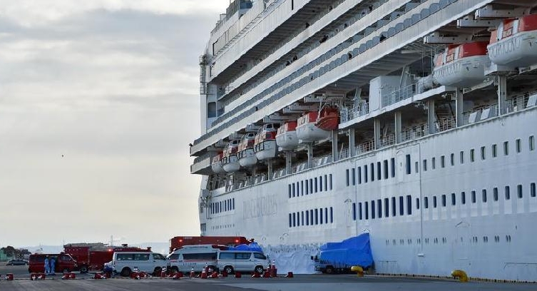 An ambulance waits for patients tested positive for the coronavirus from the Diamond Princess at Daikoku Pier Cruise Terminal in Yokohama. AFP An ambulance waits for patients tested positive for the coronavirus from the Diamond Princess at Daikoku Pier Cruise Terminal in Yokohama. AFP