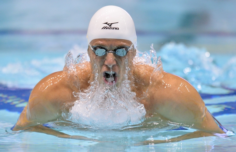 南非游泳名将舒曼因药检呈阳性被禁赛一年，他将其归咎于药物污染，仍渴望参加东京奥运。（法新社档案照）