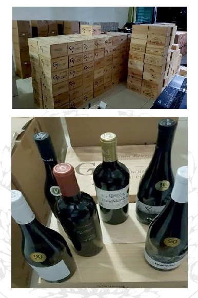 警方查获逾3100瓶走私酒。