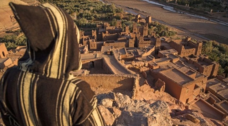 A man overlooks the fortified old city of Ait-Ben-Haddou. AFP