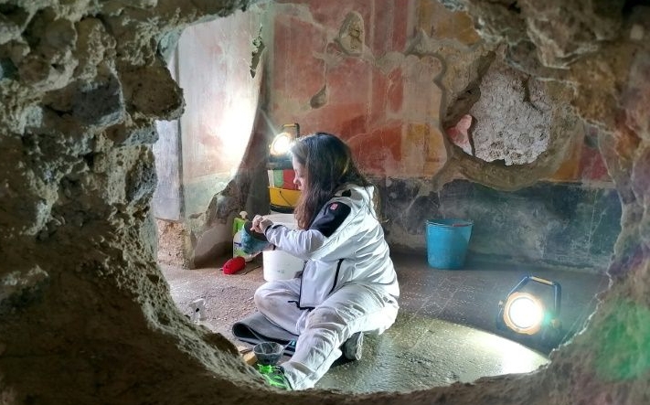 The bulk of restoration work at Pompeii is now complete, but running repairs will continue indefinitely. AFP The bulk of restoration work at Pompeii is now complete, but running repairs will continue indefinitely. AFP