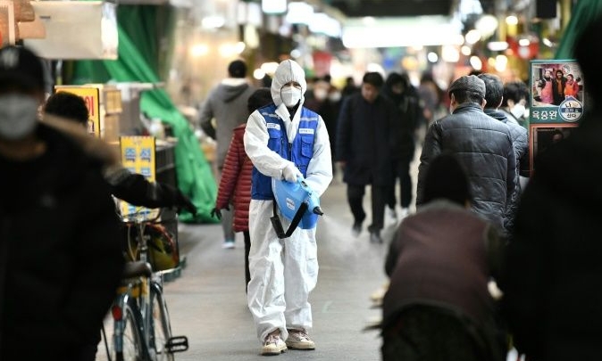 South Korea has the largest national total of coronavirus cases anywhere outside China. AFP