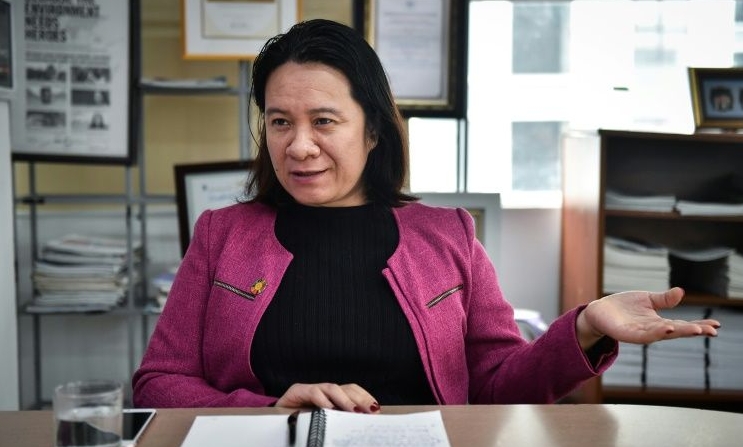 Nguy Thi Khanh is one of the few voices in Vietnam taking on the coal industry. AFP