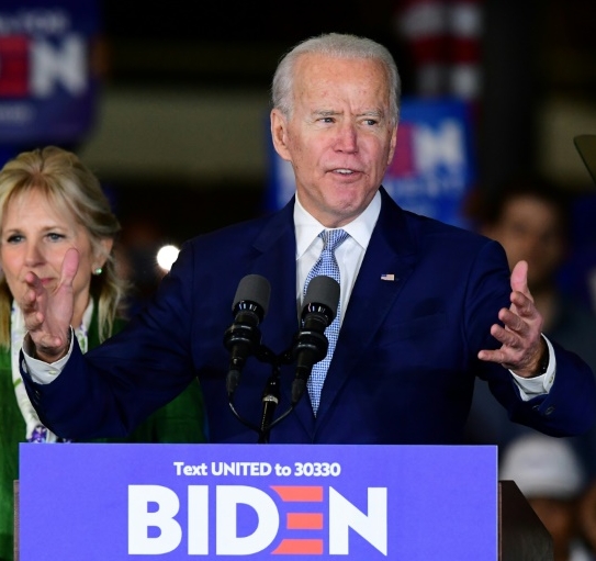 Biden, flanked by his wife Jill, notched up an impressive slate of wins on Super Tuesday. AFP Biden, flanked by his wife Jill, notched up an impressive slate of wins on Super Tuesday. AFP