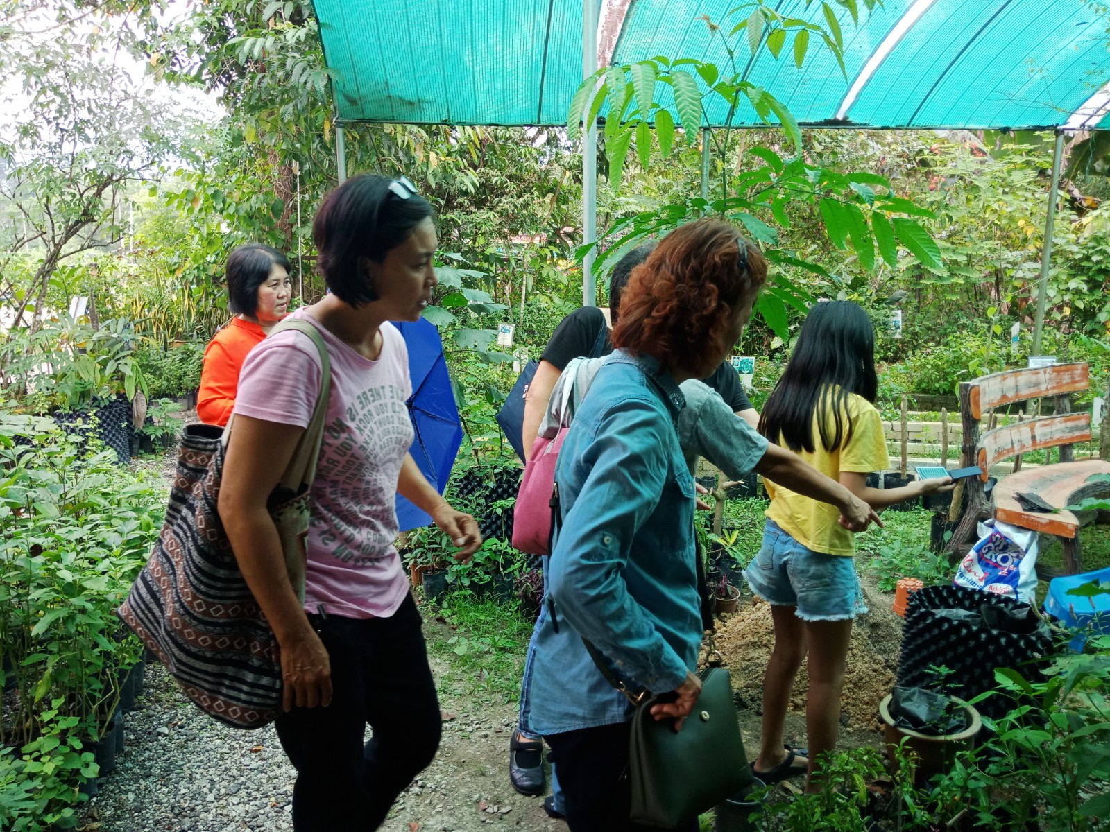 来自巴生的旅行团专程来到草药园参观，聆听程老的草药健康讲座。