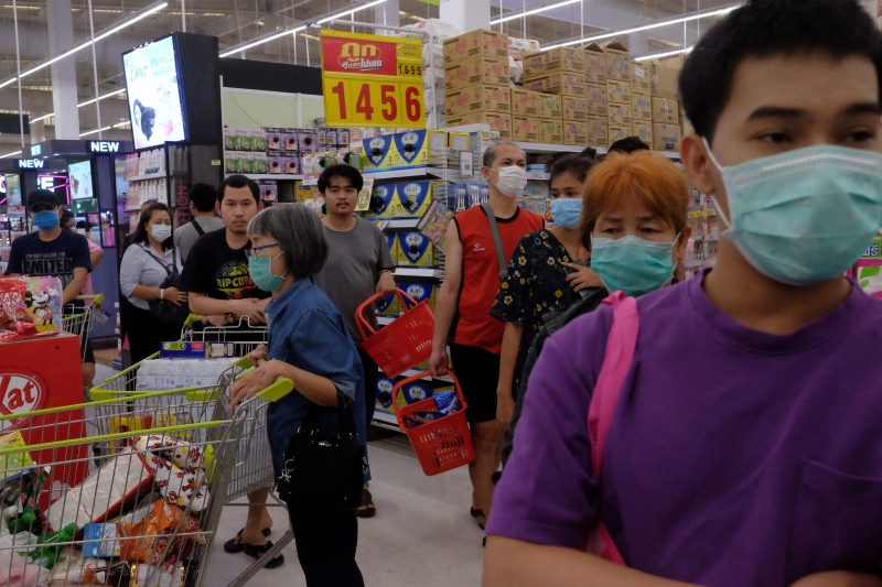泰国零售商协会、食品企业协会在内的多家商会表示，有信心确保食品和相关消费品供应不出现中断，民众无需恐慌。（法新社照片）