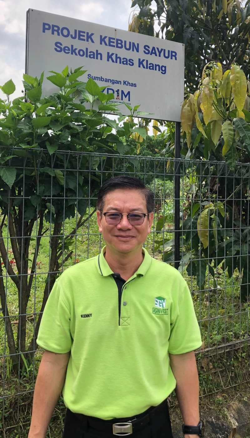 杨张华．53岁．雪州巴生人．巴生特殊学校有机菜园垦荒人