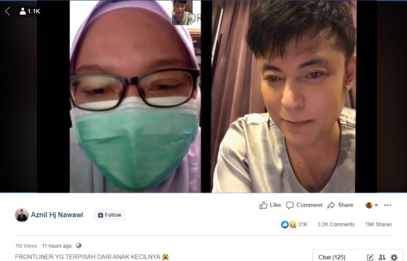 主持人阿祖尼脸书直播专访前线护士，以了解前线抗疫医护人员的辛苦与辛酸。