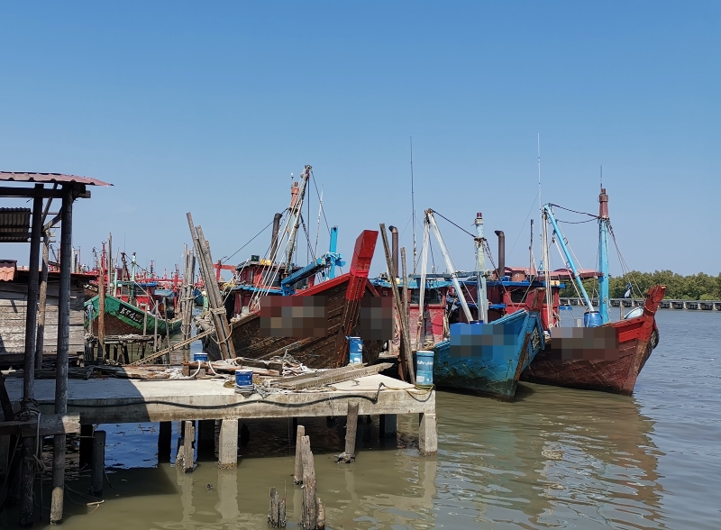 吉打港口约300艘拖网渔船暂时停海。