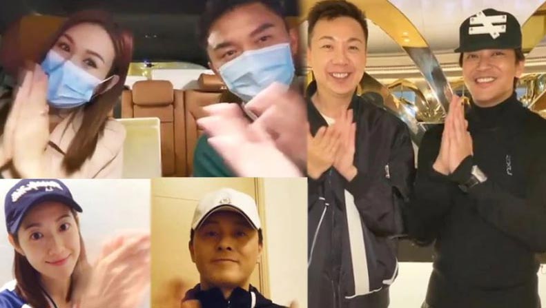 多位香港艺人包括陈晓东、陈自瑶、杨明、庄思明、曹永廉皆在自己IG贴出拍手为医护打气的短片。
