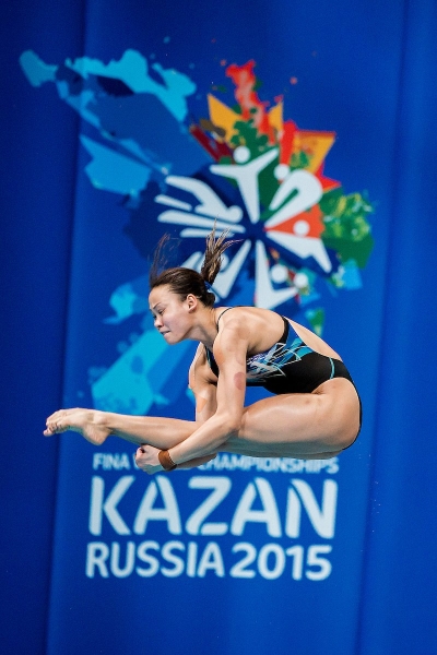 潘德莉拉个人选出的最好三跳，其中两跳是在2015年喀山世界跳水系列赛。（国际泳联官网照片）