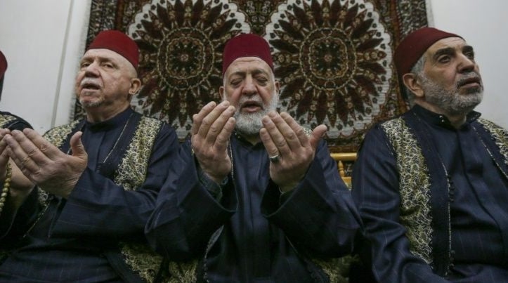 At the Great Umayyad Mosque in Damascus, six muezzins collectively recite the call to prayer in a technique that is unique to the centuries-old mosque. AFP At the Great Umayyad Mosque in Damascus, six muezzins collectively recite the call to prayer in a technique that is unique to the centuries-old mosque. AFP