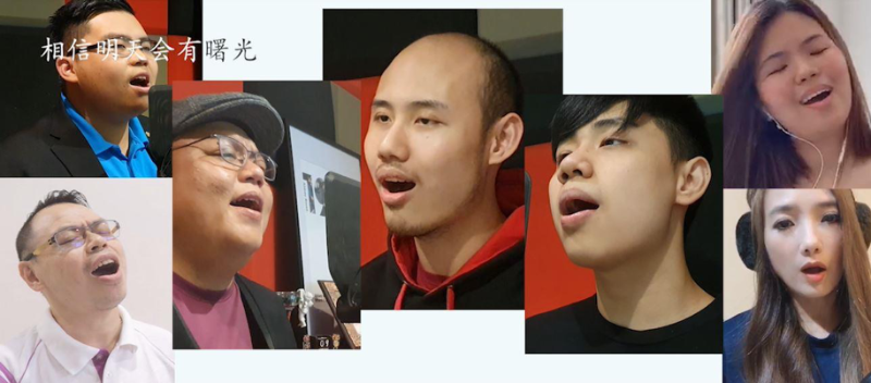 吉隆坡文华国际青年商会发动与12个国家和地区参与者合唱《逆流而上》，以正能量抗疫，获得热烈反应，点击观看者逾3万人。 