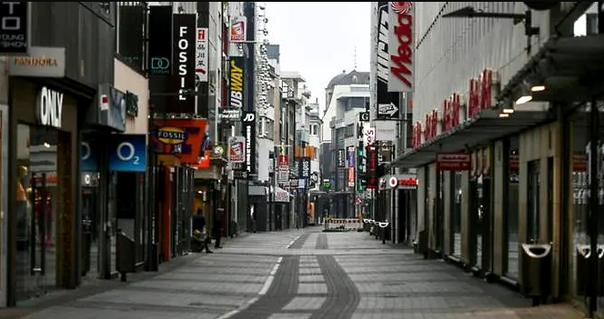 Some of the shops in Cologne will open from Monday as Germany looks to reboot its economy and return to normality. AFP