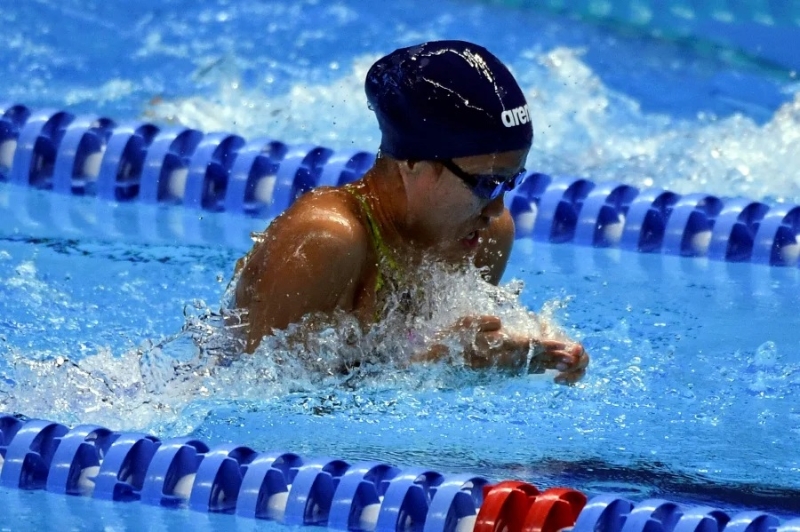 “蛙后”彭靖恩从11岁起开始游泳以来，首次近4周没有游泳，但她仍保持积极的心态。（马新社档案照）