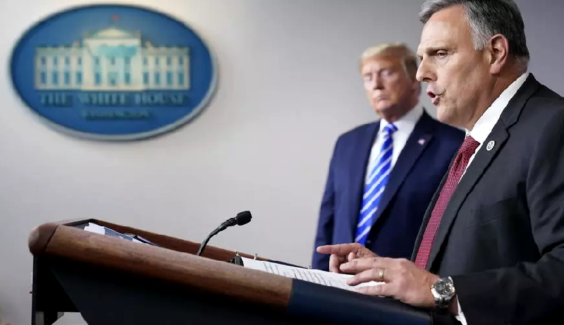 US President Donald Trump listens to Department of Homeland Security Under Secretary for Science and Technology William Bryan speak during the daily briefing on the novel coronavirus. AFP US President Donald Trump listens to Department of Homeland Security Under Secretary for Science and Technology William Bryan speak during the daily briefing on the novel coronavirus. AFP