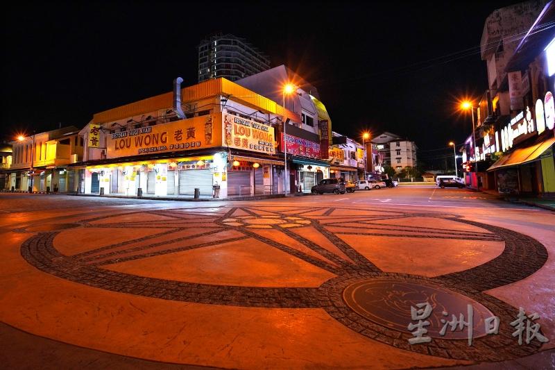 怡保姚德胜街一带的旅游旺区，在这期间格外宁静。（图：星洲日报） 