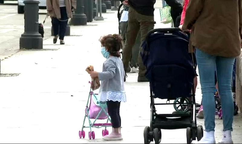 Children in Madrid enjoy the sunshine with their parents for the first time in six weeks AFP Children in Madrid enjoy the sunshine with their parents for the first time in six weeks AFP