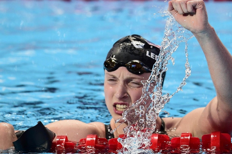 凯蒂．勒德茜基已宣布将参加明年6月美国奥运游泳选拔赛。 （法新社照片）