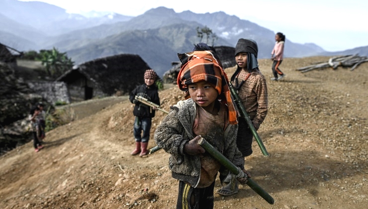 The Konyak are one of dozens of Naga tribes yearning to reunite the 3 million in India with their 400,000 estranged cousins in Myanmar's far north. AFP The Konyak are one of dozens of Naga tribes yearning to reunite the 3 million in India with their 400,000 estranged cousins in Myanmar's far north. AFP