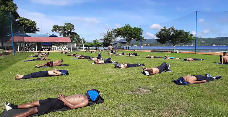 Some Indonesians think a bit of a tan might help them ward off the coronavirus. AFP Some Indonesians think a bit of a tan might help them ward off the coronavirus. AFP