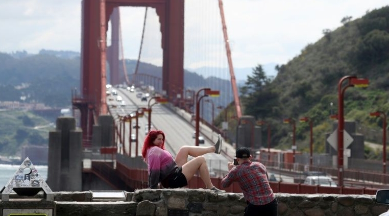The Golden Gate Bridge in San Francisco is a popular stop on many US road trips. AFP The Golden Gate Bridge in San Francisco is a popular stop on many US road trips. AFP
