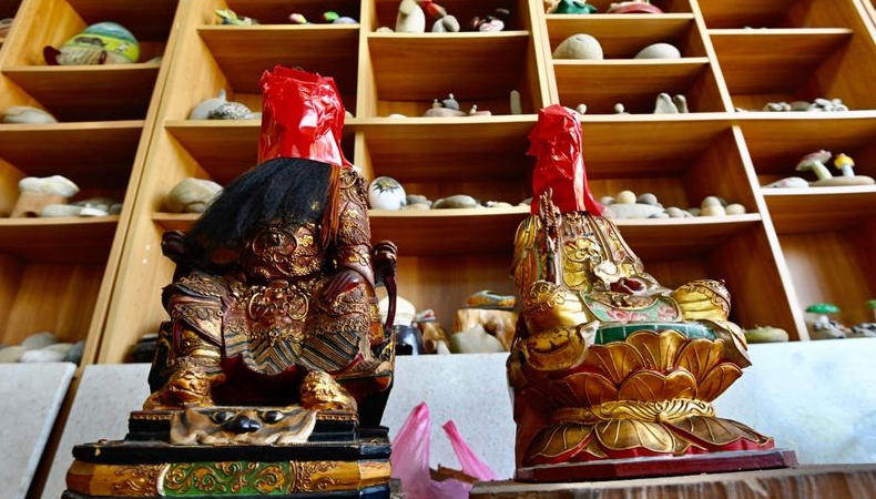 Thousands of statues fill the shelves, from popular deities such as the sea goddess Mazu and the fearsome Guan Yu to lesser known beings like a tiger shaped guardian spirit. AFP Thousands of statues fill the shelves, from popular deities such as the sea goddess Mazu and the fearsome Guan Yu to lesser known beings like a tiger shaped guardian spirit. AFP
