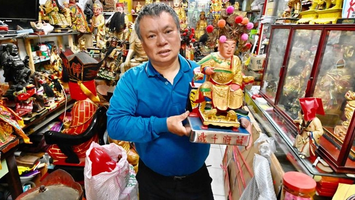 Every spare surface of Lin Hsin-lai's 4-storey shop is crammed with a pantheon of Taiwan's celestial beings. AFP Every spare surface of Lin Hsin-lai's 4-storey shop is crammed with a pantheon of Taiwan's celestial beings. AFP