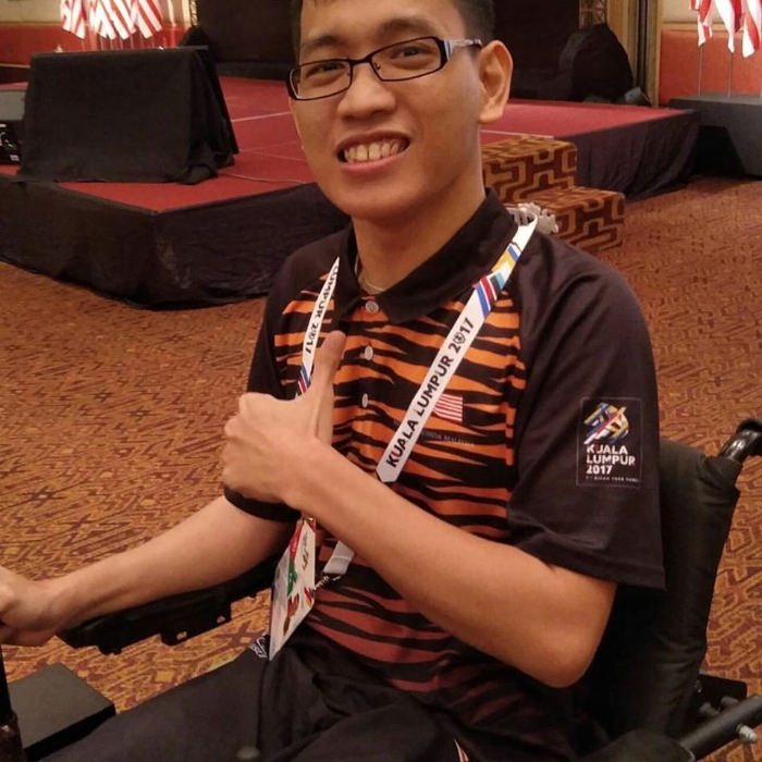 戴尔曾在2017年代表我国参加吉隆坡残障东运会。