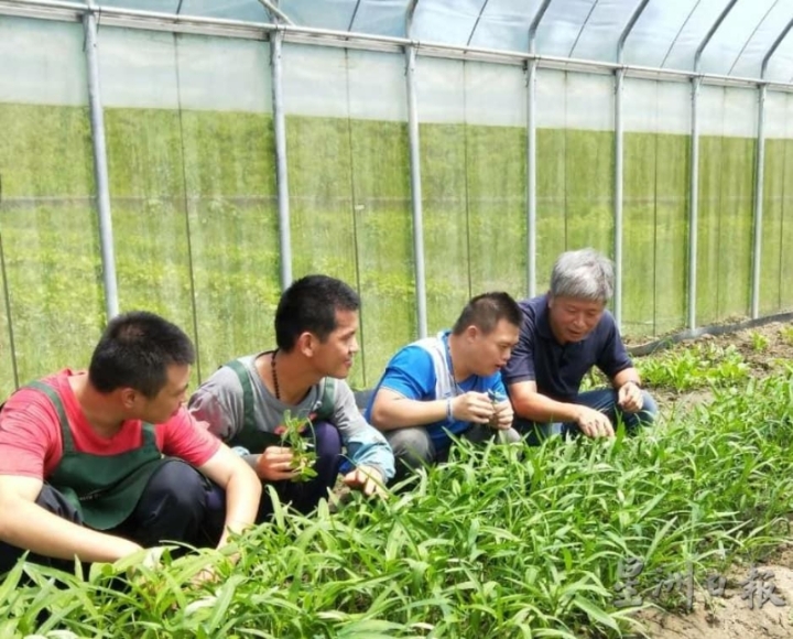陈礼龙（右）通过“手心翻转农场”计划，结合企业界与农民，教育身心残障孩子学习有机种植，翻转了许多孩子的命运。