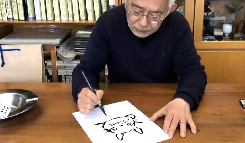 Toshio Suzuki contributed the video to a website intended to support children stuck at home during the pandemic. Handout NAGOYA CITY EDUCATION BOARD EDUCATION CENTRE/AFP